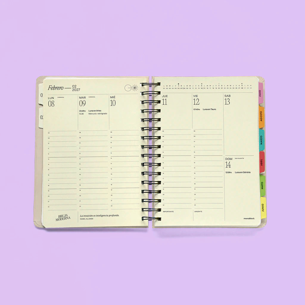 PREVENTA - Agenda semanal 2027 Amuleto - Bruja Moderna