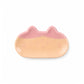 Alhajero con forma de cara de gatito rosa y naranja pastel de cerámica