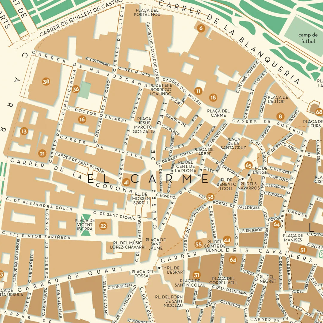 Mapa Ciutat Vella de Mike Hall