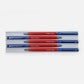 Bolígrafos de diseño de colores azul y rojo de los diseñadores Papier Tigre de París