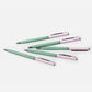 Bolígrafos de diseño de colores verde y rosa de los diseñadores Papier Tigre de París