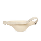 Parte de atrás del bolso riñonera con cremallera de la marca francesa Hindbag de pana color beige
