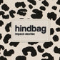 Detalle de la etiqueta del bolso con estampado de leopardo para llevar al hombro o cruzado en bandolera de la marca Hindbag