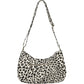 Parte de atrás del bolso con estampado de leopardo para llevar al hombro o cruzado en bandolera de la marca Hindbag