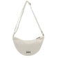 Bolso riñonera de pana beige de la marca Hindbag con forma de media luna