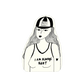 Pegatina de una chica con una gorra que pone "boss lady" y una camiseta que pone "I am always rigth"