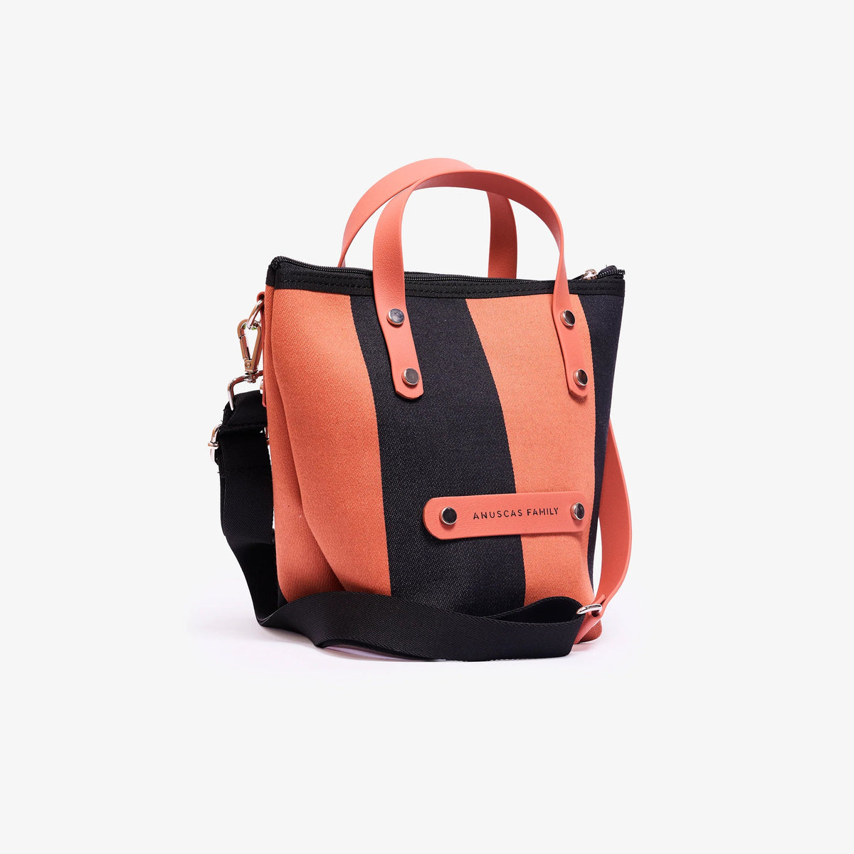 Bolso coral y negro Capri - Anuscas Family