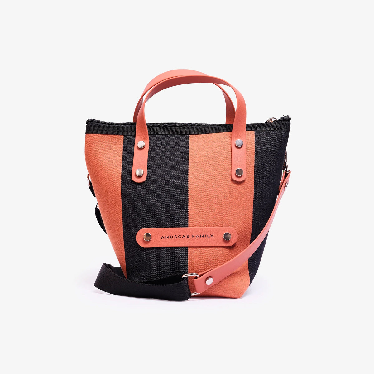 Bolso coral y negro Capri - Anuscas Family