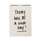 Portada del calendario anual de pared para 2027 ilustrado por Helen B con el texto Today will be a good day!