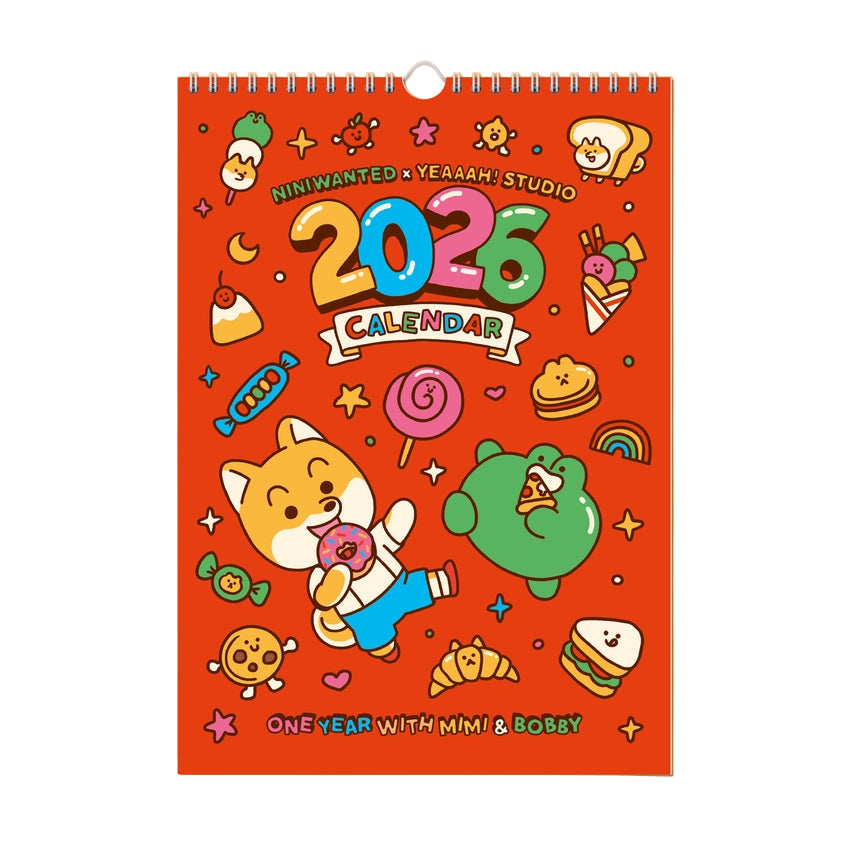 Calendario de 2026 de Yeaaah Studio y Niniwanted