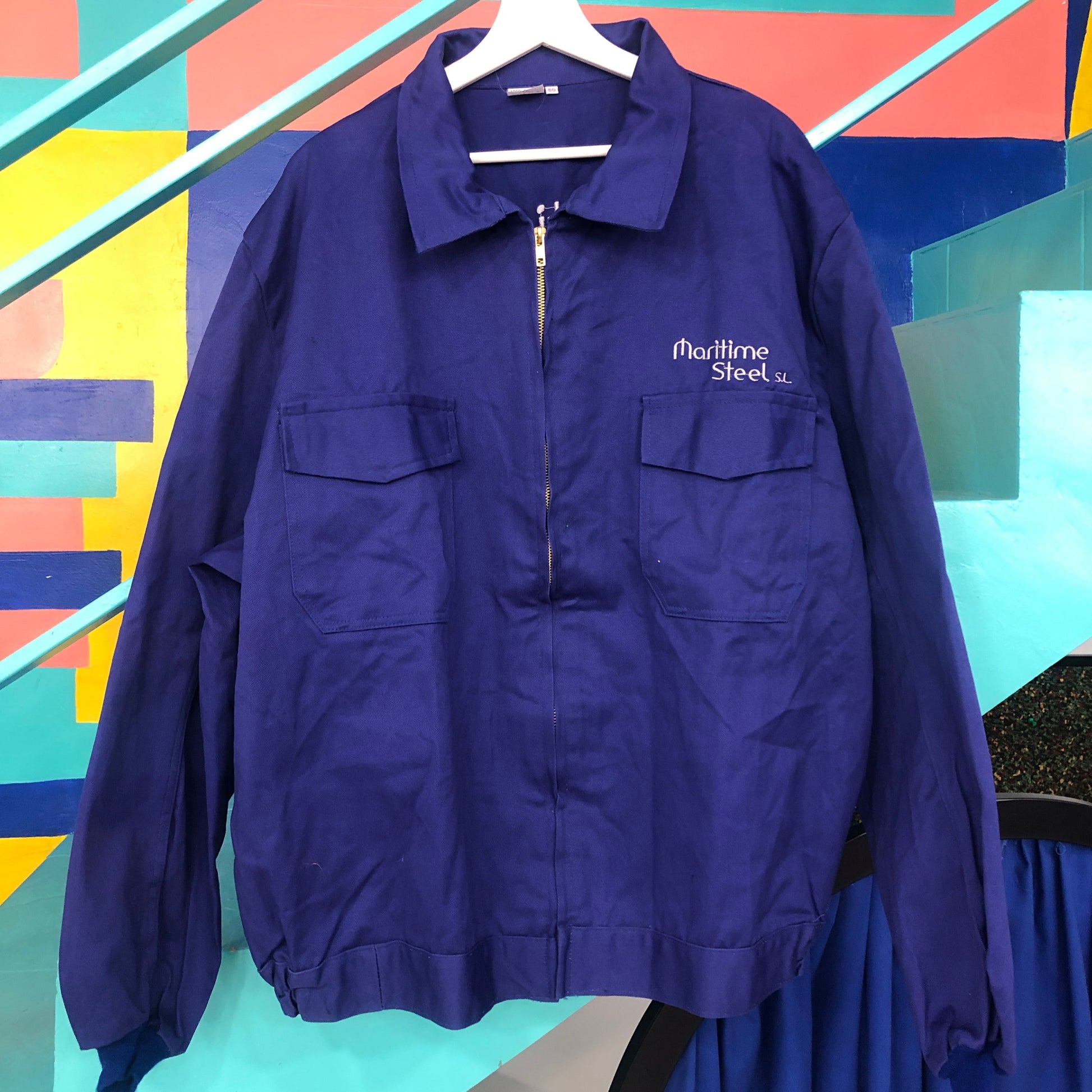 Chaqueta de trabajo vintage azul