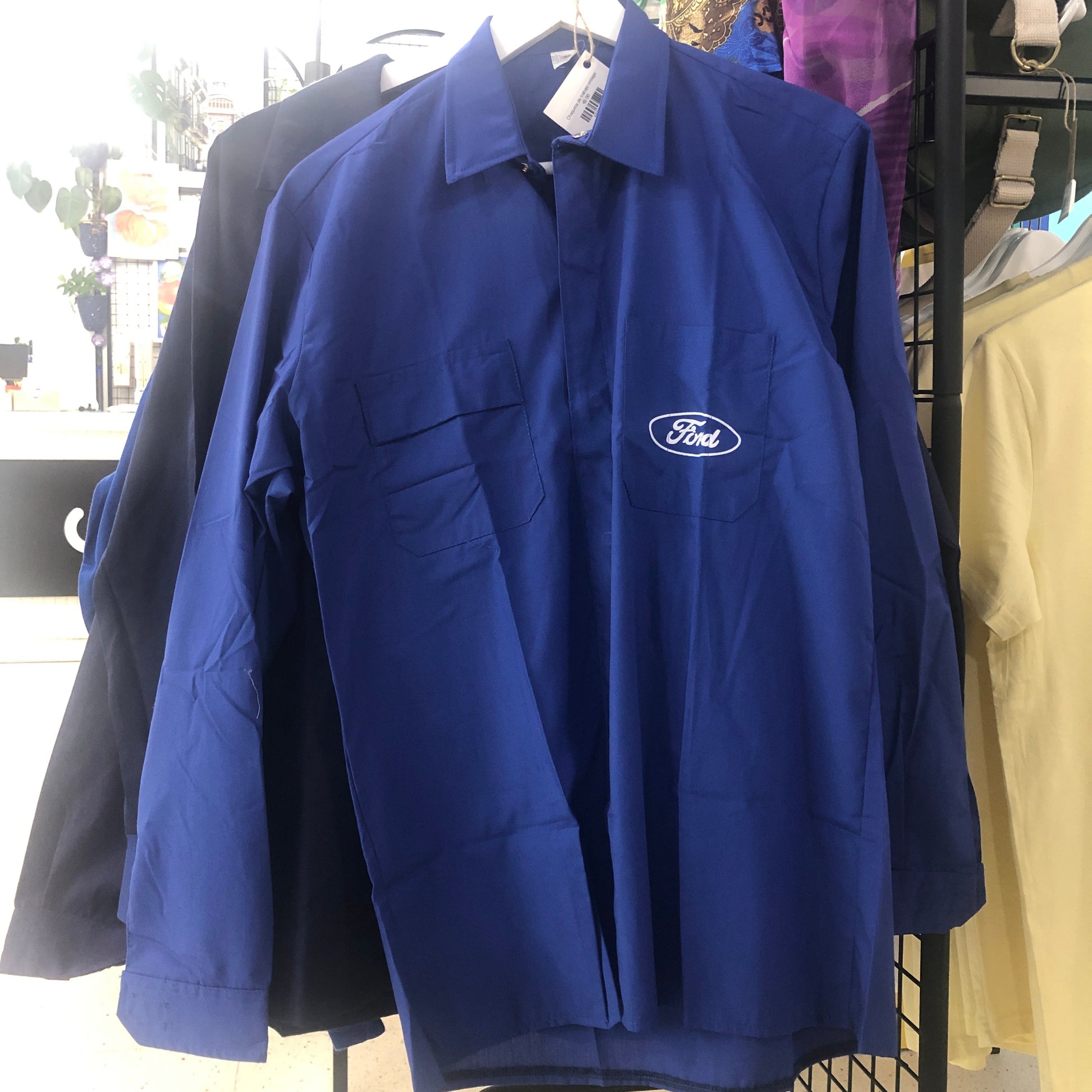 Chaqueta de trabajo vintage azul de la Ford