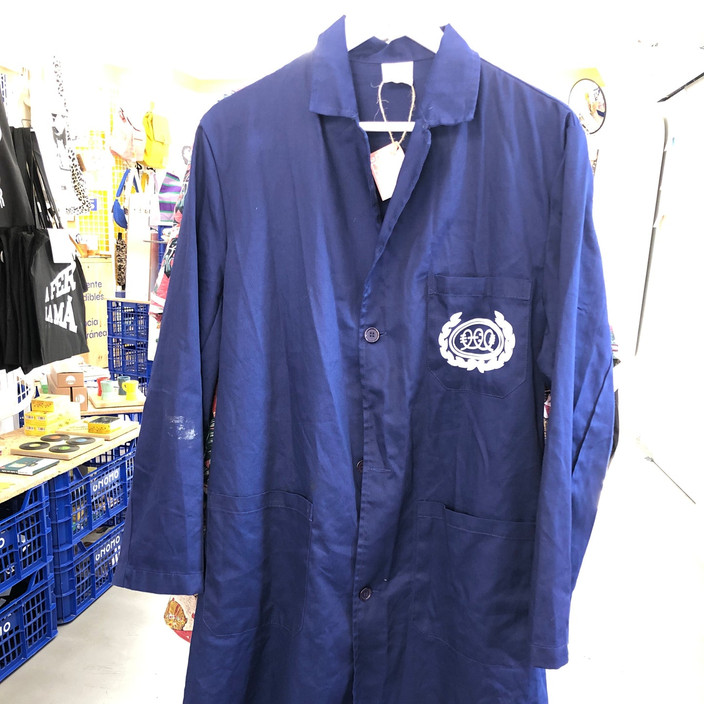 Chaqueta de trabajo vintage azul