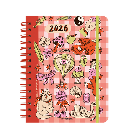Portada Coleccionista de la agenda para 2026 de Pepita Sandwich, con organización semanal e ilustraciones