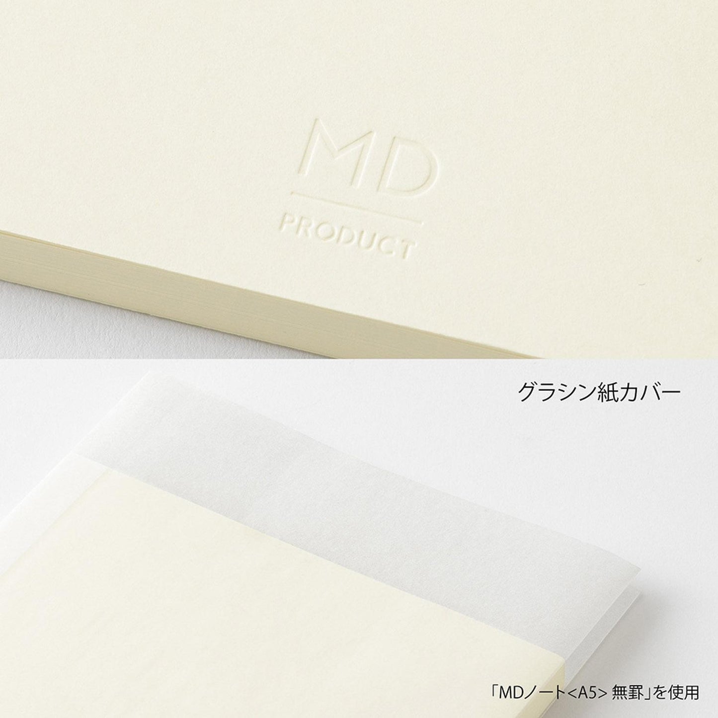 Detalles de la libreta tamaño A6 con trama de puntos de la marca japonesa MD Products de Midori