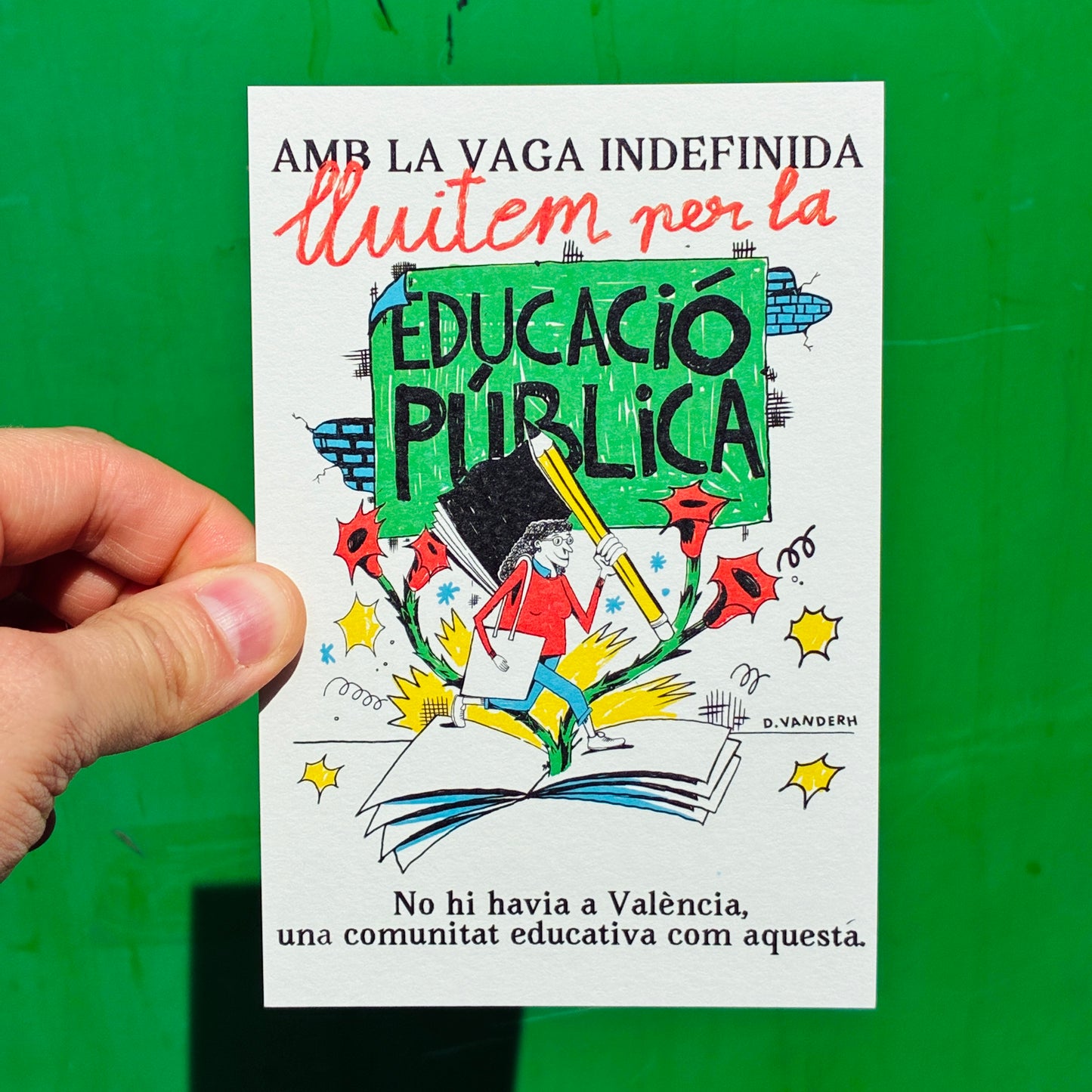 Postal de suport a la Vaga Educativa