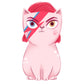 Ilustración de un gato caracterizado de David Bowie de Irene Bofill