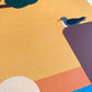 Detalle de la ilustración de Elisa Talens Denia con una gaviota contemplando un atardecer de cielo amarillo