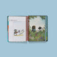 Vista interior de agenda semanal 2027 Macanudo Liniers con diseño tipográfico y viñetas a todo color