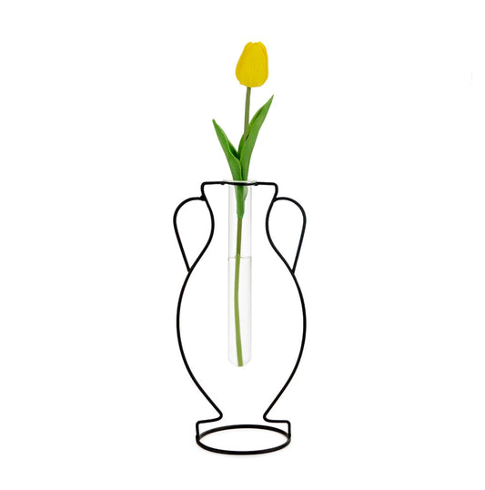 estación de multiplicación botánica de diseño minimalista con forma de jarrón con una flor