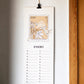 Calendario 2026 para fechas especiales de Laura Agustí colgado en pared con el mes de enero