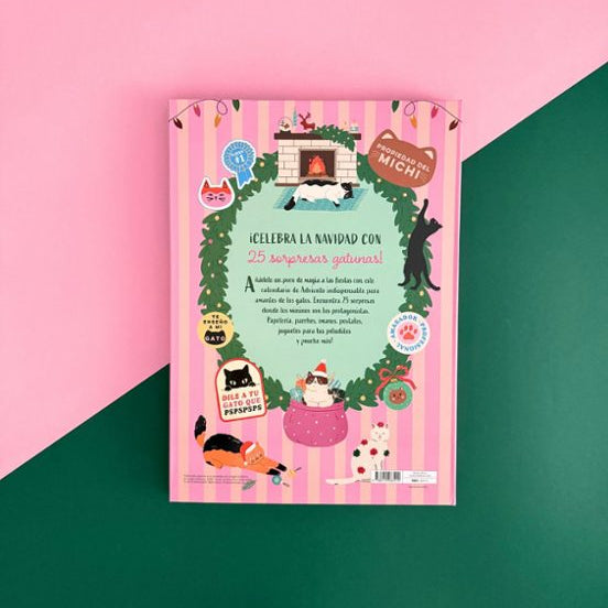 Calendario de Adviento con 25 regalitos de temática gatuna perfecto para amantes de los gatos
