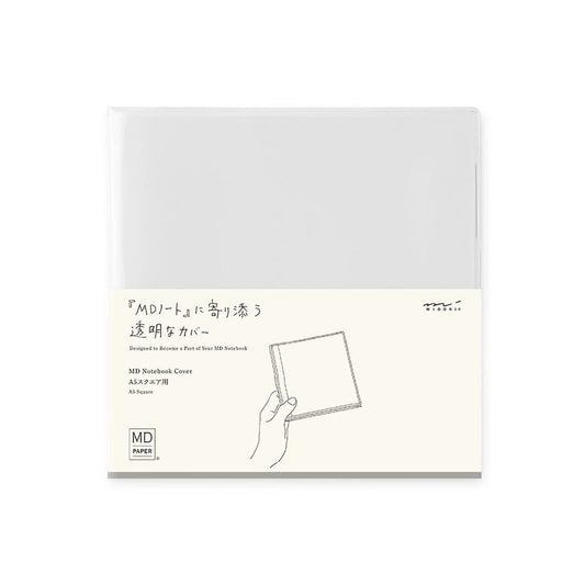 Funda de plástico transparente para cuadernos A5 cuadrados de Midori MD Paper