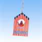 Tarjeta "Good Luck" de Miss Feathers, vista frontal con su ilustración