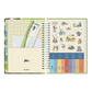 Stickers y bolsillo interior en la agenda 2026 con organización semanal Hamaca de Macanudo por el ilustrador Liniers