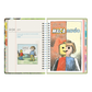 Portadilla de abril de la agenda semanal 2026 Hamaca de Macanudo por el ilustrador Liniers con chiste sobre Lego y Playmobil