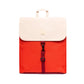 Mochila reciclada e impermeable blanca y cereza de Lefrik