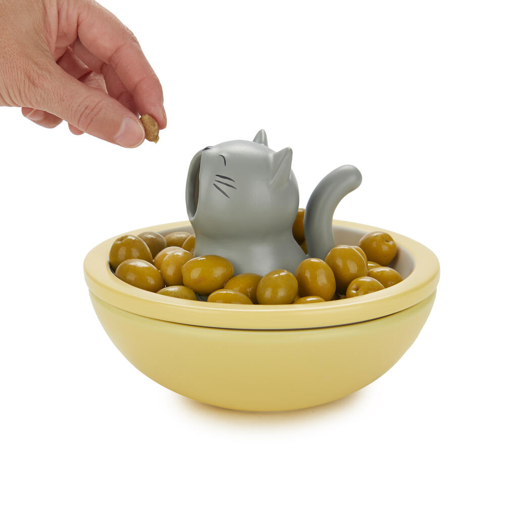 Cuenco para aperitivos gato hambriento