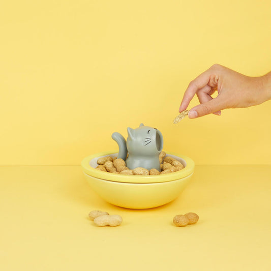 Cuenco para aperitivos gato hambriento