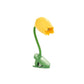 Lámpara de lectura con pinza y forma de tulipán amarillo