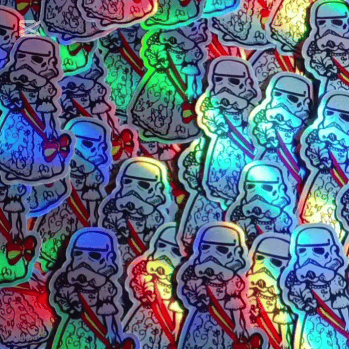 Pegatina Holográfica Fallera Trooper
