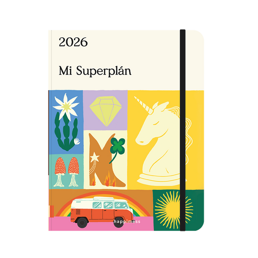 Portada del planificador para 2026 de happimess Jardín Secreto, diseñado para emprendedores y creativos