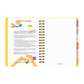 Páginas interiores de la agenda de Happimess Mis sueños me necesitan 2026 con organización diaria y vision board