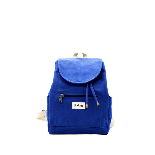 Mochila pequeña azul eléctrico de la marca Hindbag