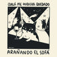 Detalle de la ilustración de la tote bag de María Gómez con un gato en un bar