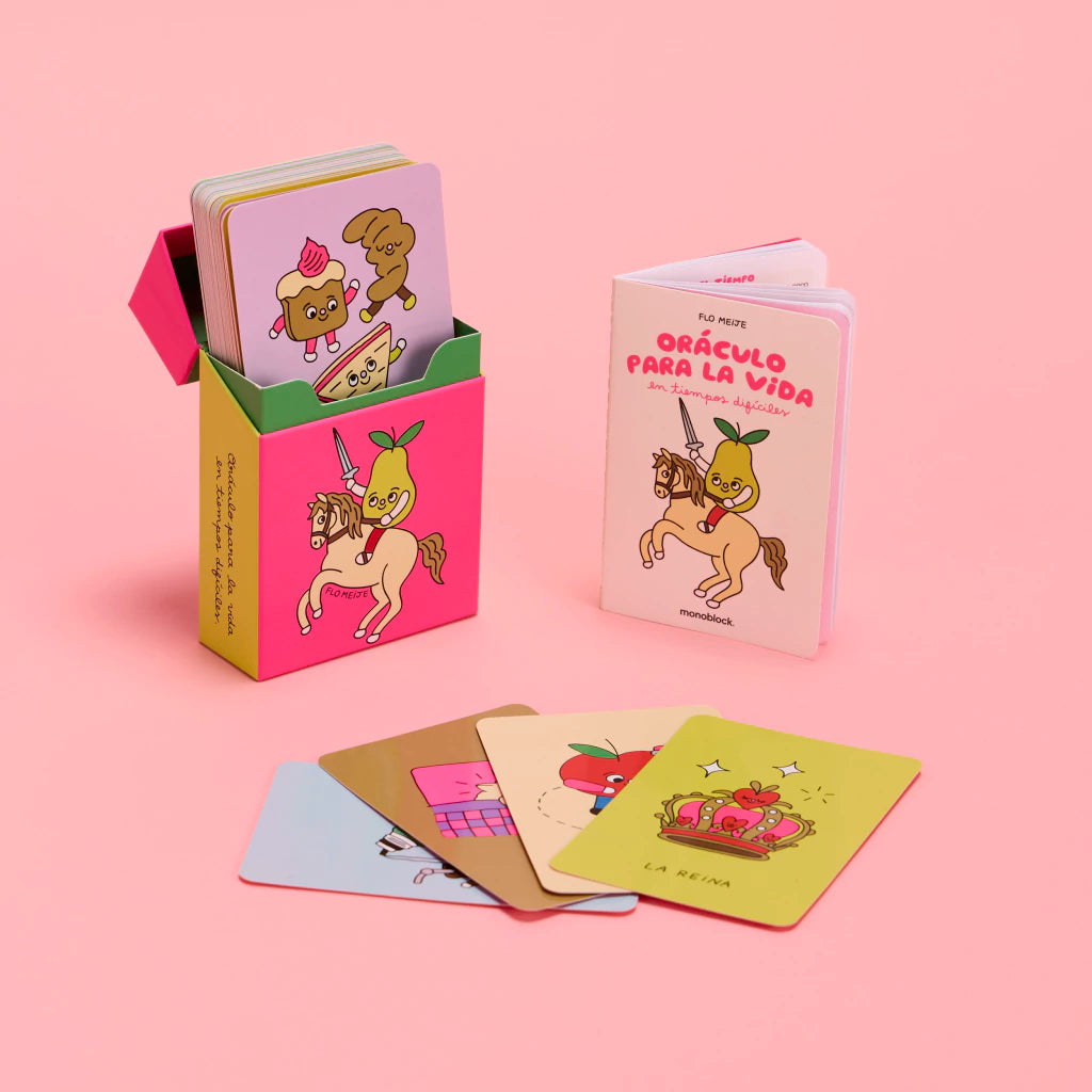Baraja de cartas oráculo para la vida de la artista argentina Flo Meije con librito de interpretación