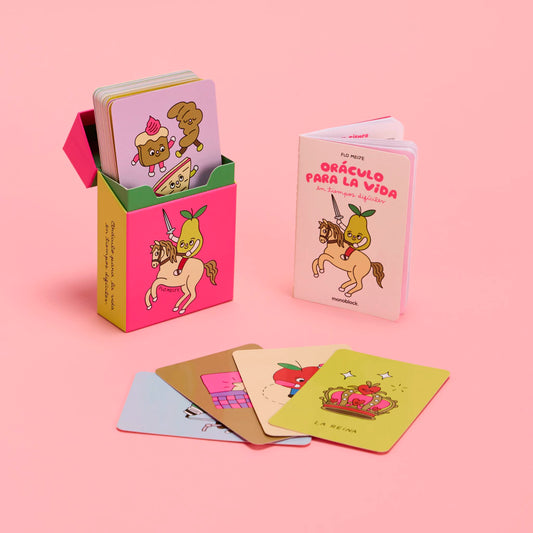Baraja de cartas oráculo para la vida de la artista argentina Flo Meije con librito de interpretación