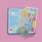 Interior de la agenda pocket Astro 2027 de Happimess con portada negra, con ilustraciones y pegatinas.