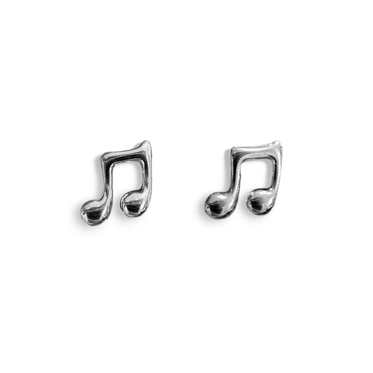Pendientes Música plateados