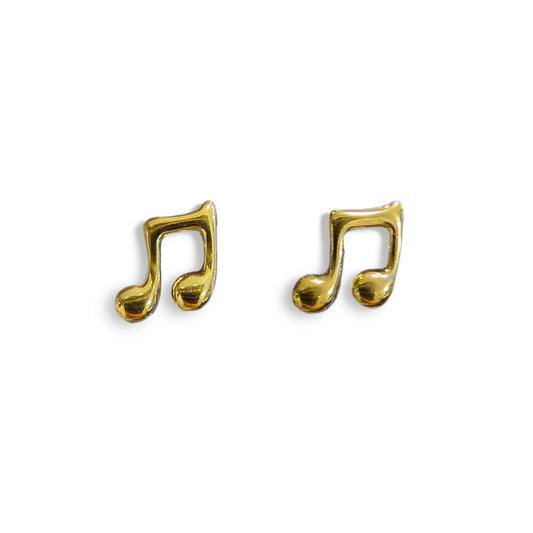 Pendientes Música dorados
