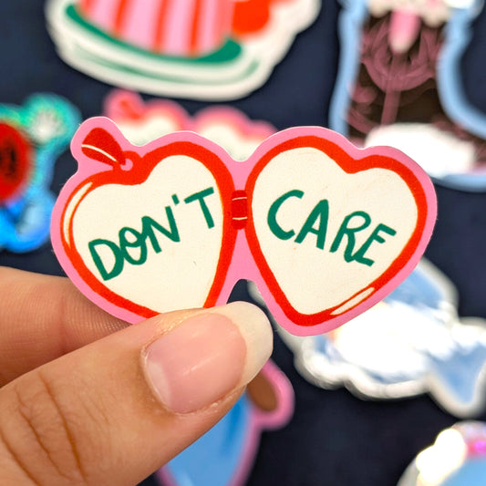Pegatina Don't Care - Laura Ortiz