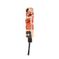 Paraguas plegable con funda y estampado de leopardo y el mensaje Born to be wild escrito en letras mayúsculas rojas