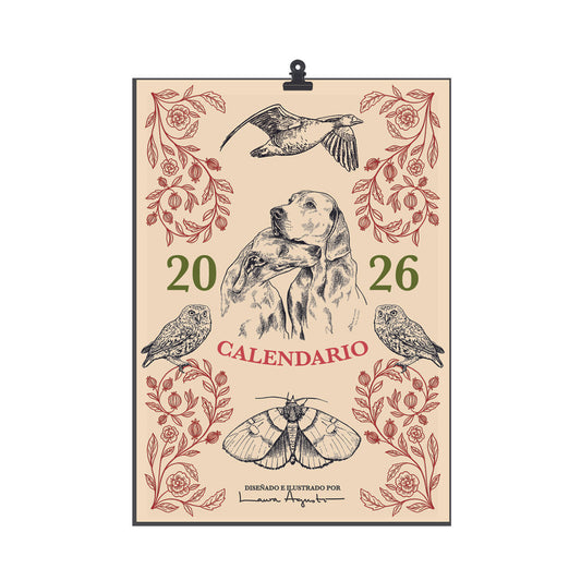 Portada del calendario para notas 2026 ilustrado por Laura Agustí