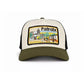 Gorra con visera con un parche del barrio de Patraix en Valencia, frontal