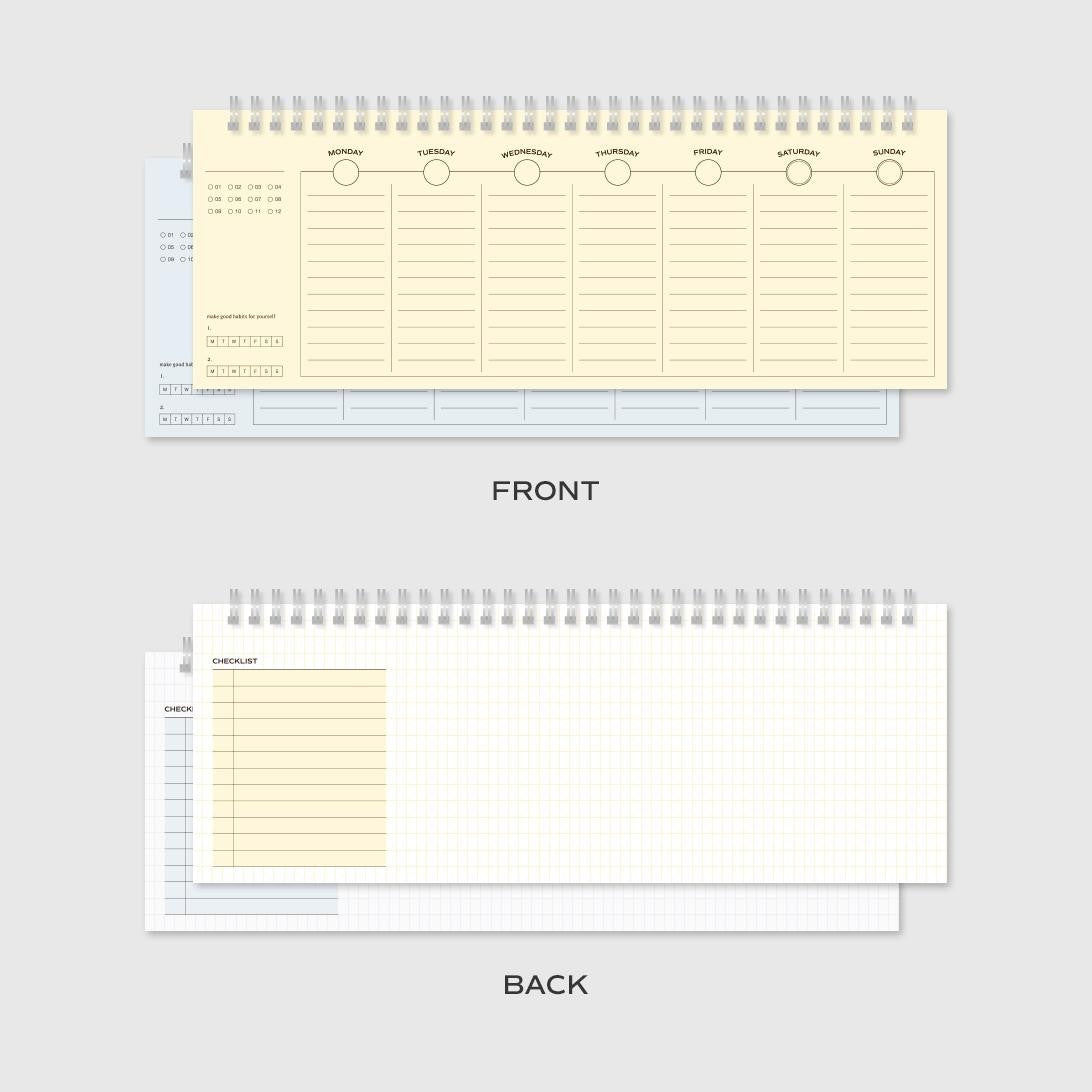 Planner semanal atemporal Flow de Iconic