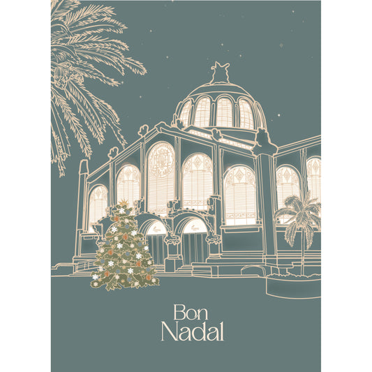 Postal Bon Nadal Mercat Central de Palmera